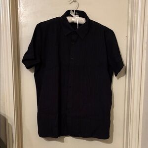 NWT COOFANDY Men's Cuban Linen Shirt Short Sleeve Summer Beach Guayabera Shirts